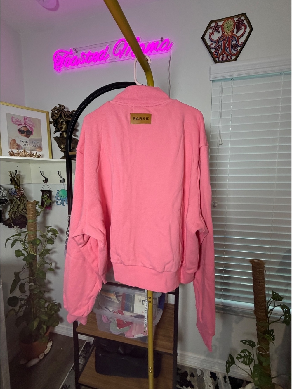 PARKE BLOOM PINK ZIP UP - MAGGIE & EMMA EDIT SIZE L/XL NIB